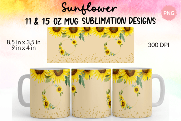 Download Sunflower Mug Sublimation Design PNG - Design Collection