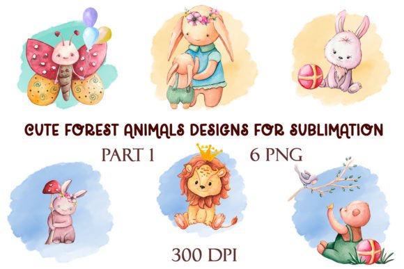 Download Cute Forest Animals Designs Sublimation - Design Collection