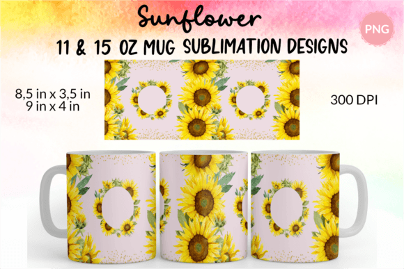 Download Sunflower Mug Sublimation Design PNG - Design Collection