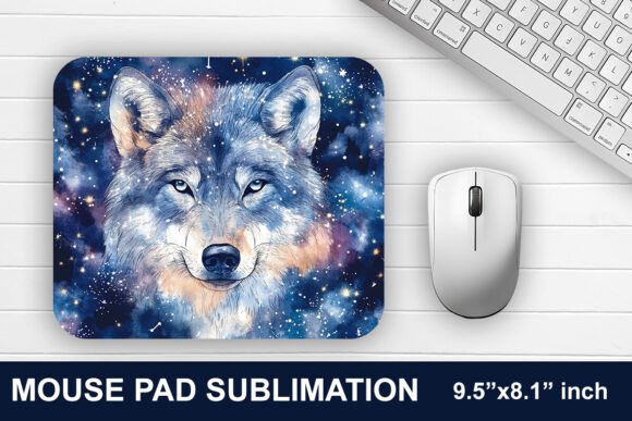 Download Wolf Mouse Pad Sublimation Design - Design Collection