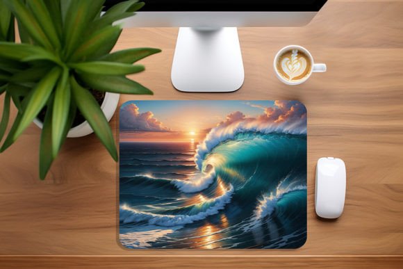 Download Ocean Waves. MousePad Sublimation Design - Design Collection