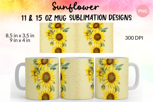 Download Sunflower Mug Sublimation Design PNG - Design Collection