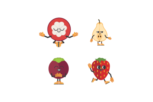 Download Kawaii Fruit Graphic Collection Art - Fruit graphic Collection
