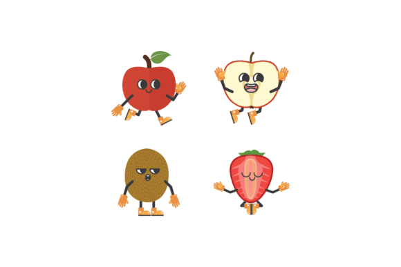 Download Kawaii Fruit Graphic Design Collection - Design Collection