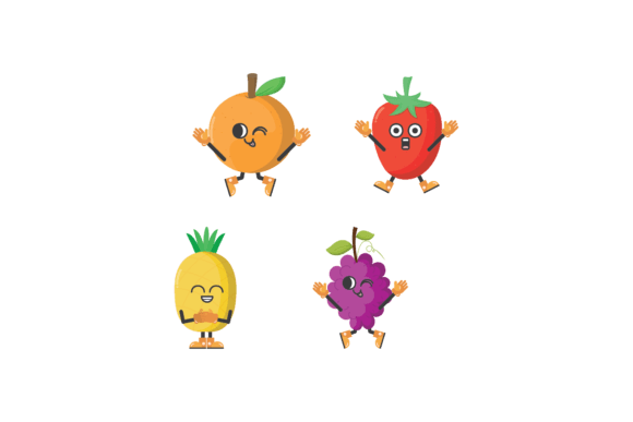 Download Kawaii Fruit Graphic Design Collection - Design Collection