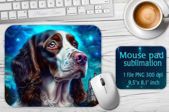 Download Galaxy Dog Sublimation Design Mouse Mat - Design Collection