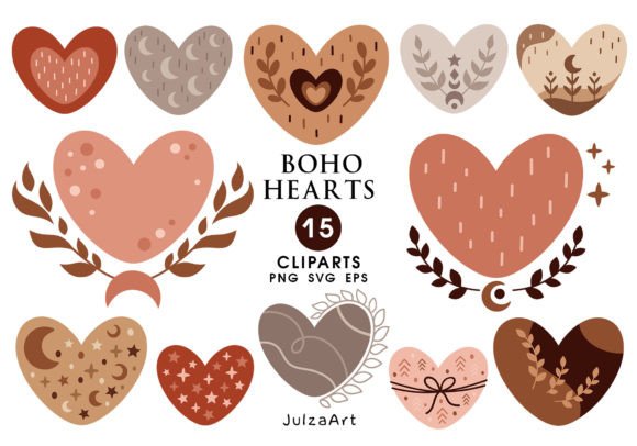 Download Boho Heart Clipart, Valentines Day - Heart clipart Collection
