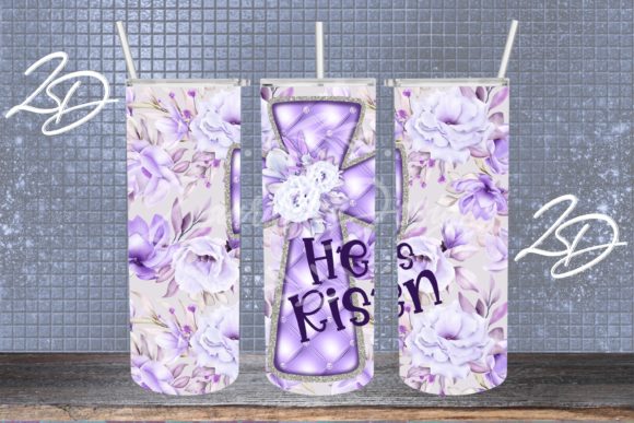 Download He is Risen Cross Tumbler Design Wrap - Design Collection
