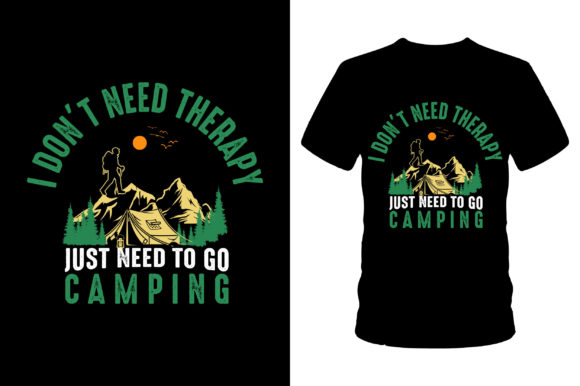 Download Camping Therapy Tshirt Design - Design Collection