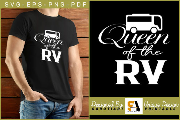 Download RV Camping Shirt Design Queen of the RV - Design Collection