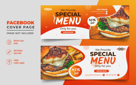 Download Pizza Facebook Cover Page - Premium Resources