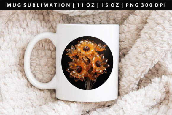 Download 3D Sunflower Mug Sublimation PNG Design - Design Collection