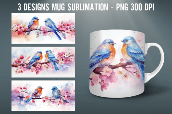 Download Bird Mug Wrap Sublimation Designs - Design Collection