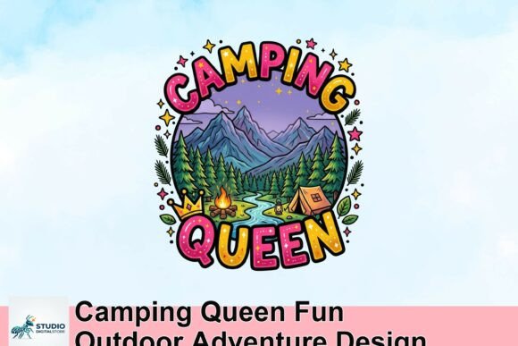 Download Camping Queen Fun Outdoor Adventure Design - Design Collection