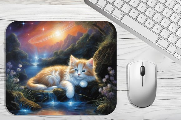 Download Dreamy Cat MousePad Sublimation Design - Design Collection