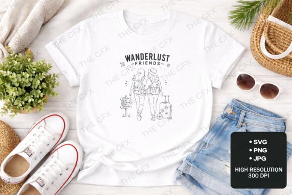Download Seaside T-shirt Design Wanderlust Friend - Design Collection