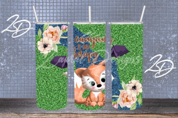 Download Camping Therapy Tumbler Design Wrap - Design Collection
