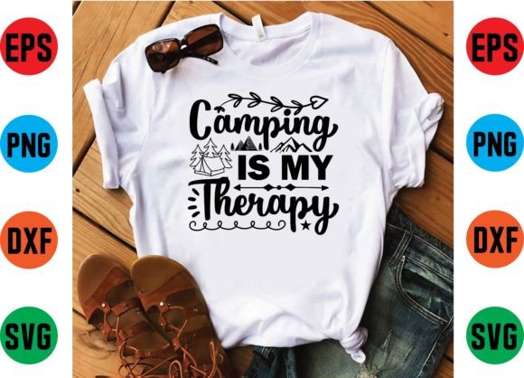 Download Camping is My Therapy Svg Design - Design Collection