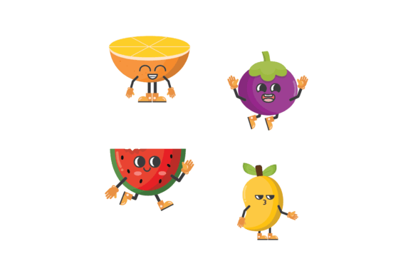 Download Kawaii Fruit Graphic Collection Art - Fruit graphic Collection
