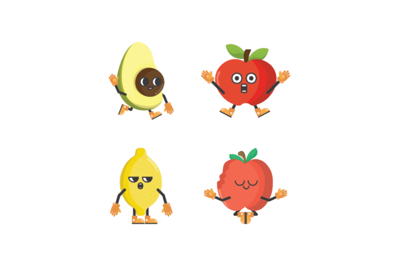 Download Kawaii Fruit Graphic Design Collection - Design Collection