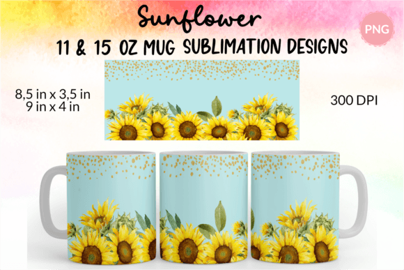 Download Sunflower Mug Sublimation Design PNG - Design Collection