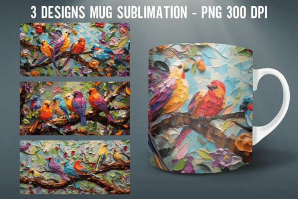 Download Eden Bird Mug Wrap Sublimation Designs - Design Collection
