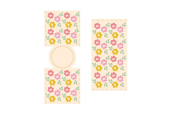 Download Can Cooler Design Mockup, Floral - Design Collection