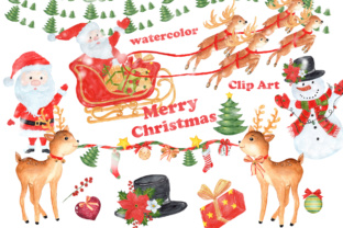 Download 31 Hand Painted Watercolor Christmas Designs - Design Collection
