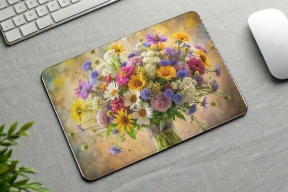 Download Wildflower Bouquet Mouse Pad PNG Design - Design Collection