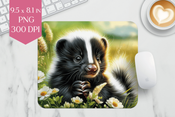Download Cute Skunk Mousepad Sublimation Design - Design Collection
