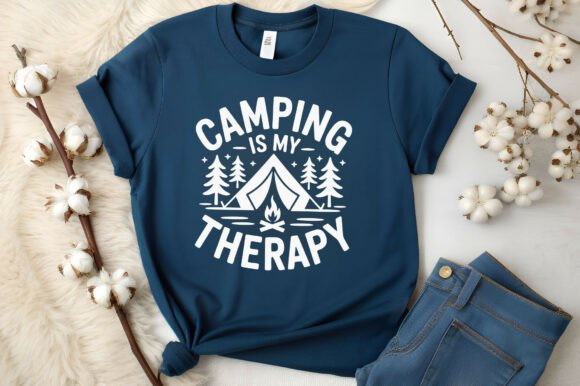 Download Camping is My Therapy Design - Design Collection