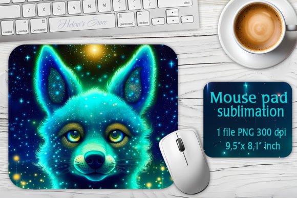 Download Galaxy Dog Sublimation Design Mouse Mat - Design Collection