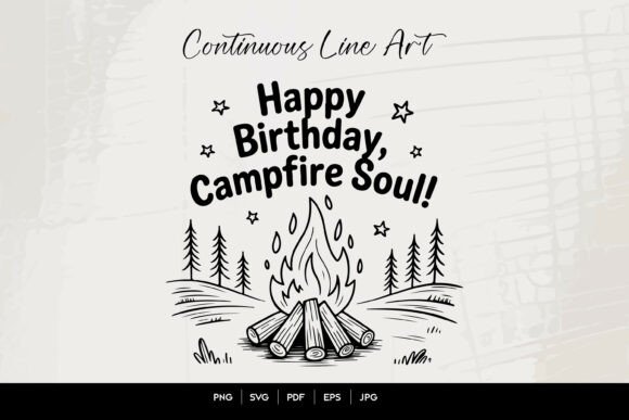 Download Happy Birthday Campfire Design - Design Collection