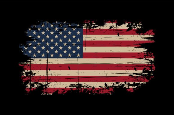 Download Distressed American Flag Grunge Design - Design Collection