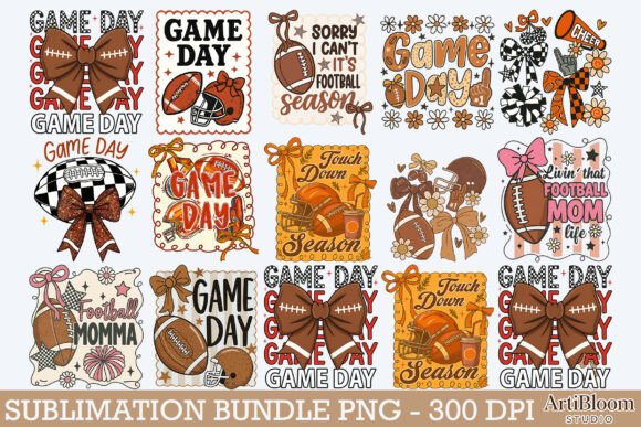 Download Game Day Png Bundle, Football Png Design - Design Collection