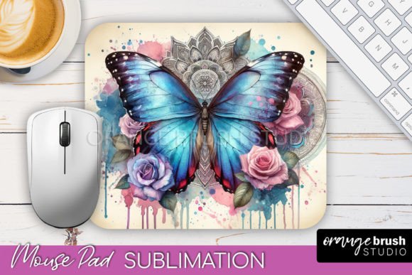 Download Butterfly Mouse Pad Sublimation Design - Design Collection