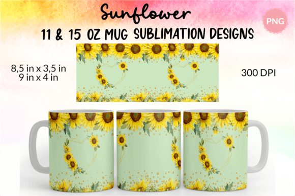 Download Sunflower Mug Sublimation Design PNG - Design Collection