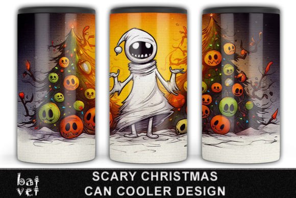 Download Scary Christmas Can Cooler Design Print - Design Collection