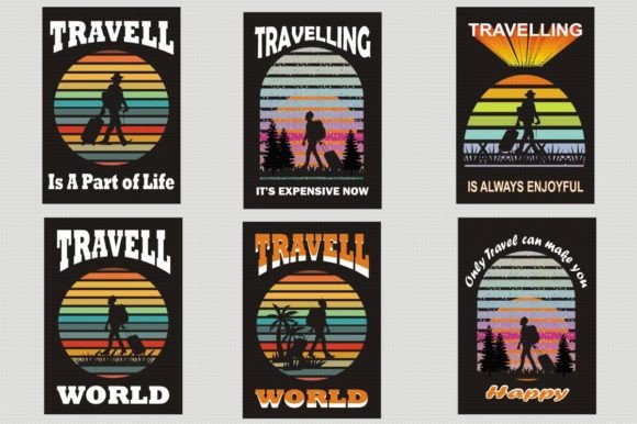 Download Retro Travel World Typography Design - Design Collection