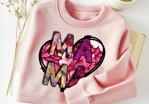 Download Mama PNG Heart Sublimation Tshirt Design - Design Collection