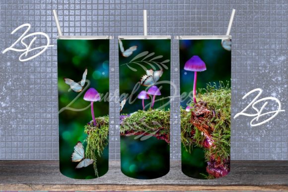 Download Mushrooms Tumbler Design Wrap - Design Collection