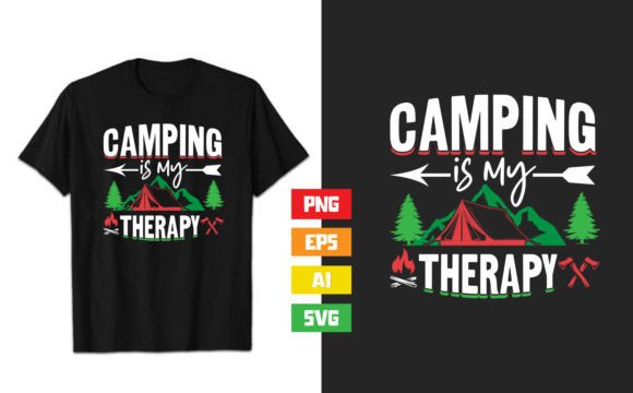 Download Camping is My Therapy Vintage Design - Design Collection