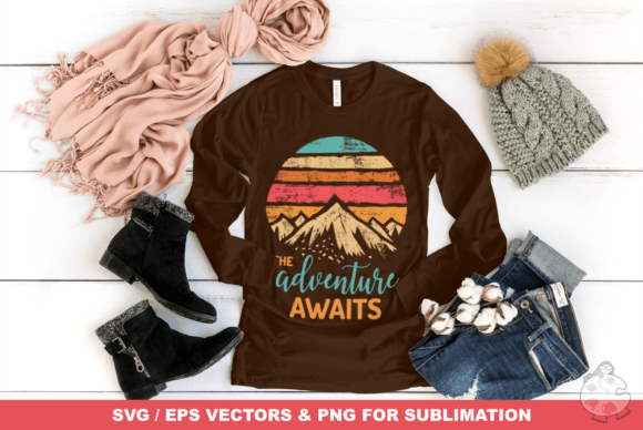 Download The Adventure Awaits Typography Design - Design Collection