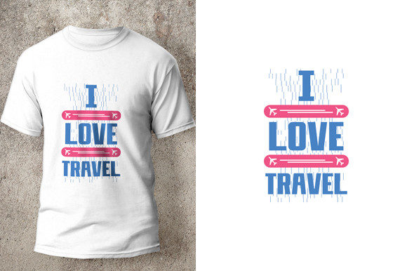 Download I Love Travel T-Shirt Design - Design Collection