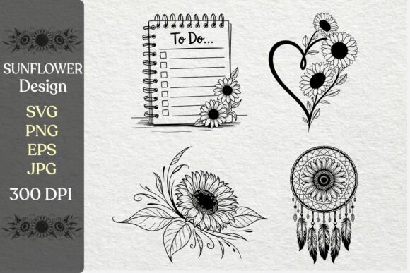 Download Sunflower Design SVG PNG Set - Design Collection