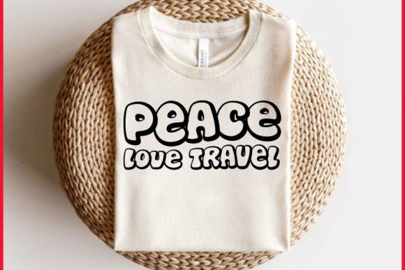 Download Retro Travel T-shirt Design,  Peace Love - Design Collection