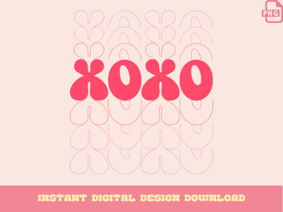 Download Love XOXO Design, Groovy Valentines PNG - Design Collection
