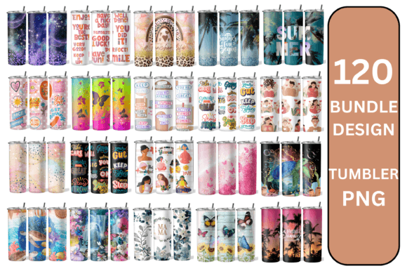 Download 120 Design Bundle 20oz Skinny Tumbler - Design Collection