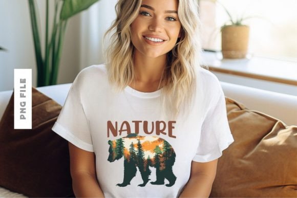 Download Bear Nature Sublimation T Shirt Design - Design Collection