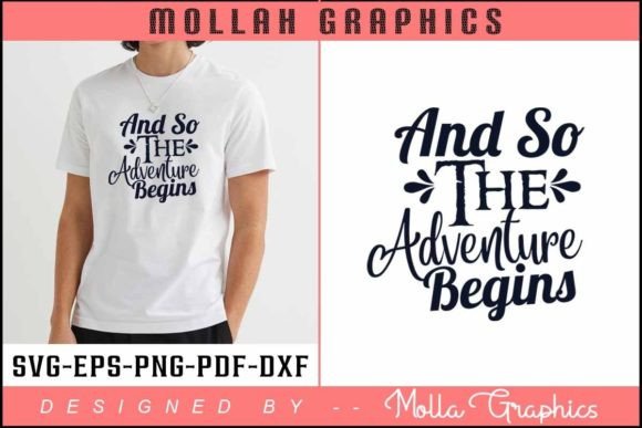 Download And so the Adventure Typography Design - Design Collection